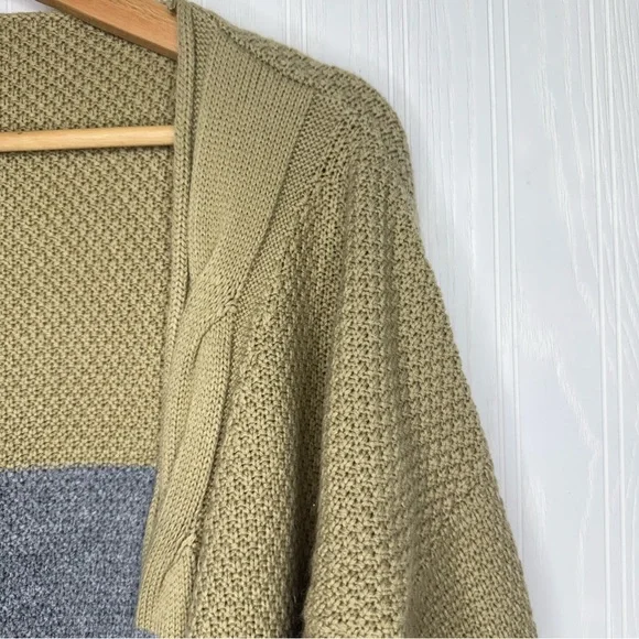 Grecerelle color block heavy knit cardigan sweater size 2X - Picture 3 of 9